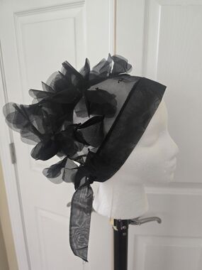 VTG Floral Organza Head Scarf